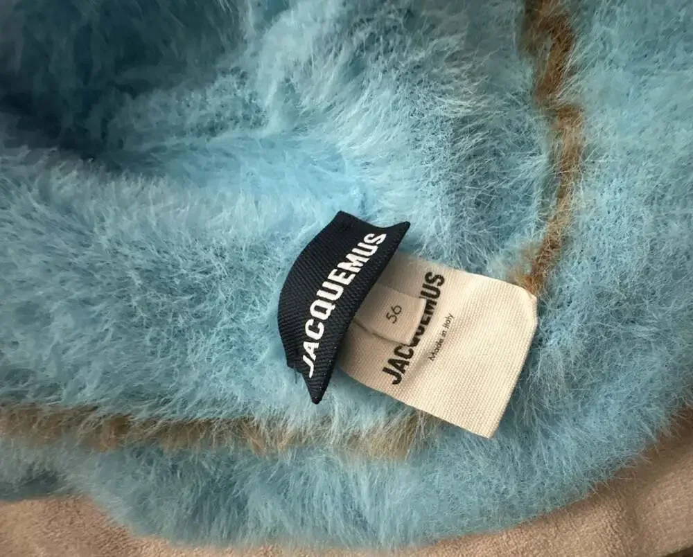 Jacquemus Le Bob Neve Fluffy Bucket Hat in Light Blue